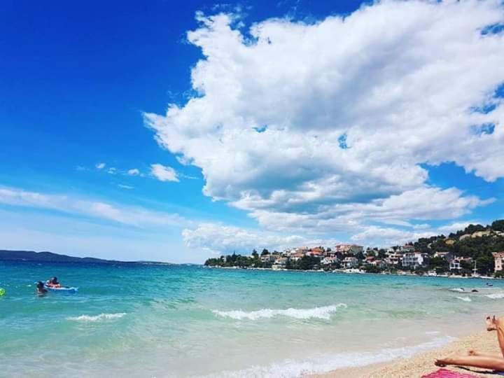 Braco Apartments By The Sea With A Sea View Zaboric Bagian luar foto
